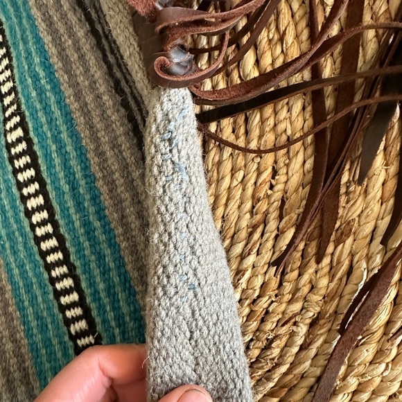 Twisted X Wool Saddle Blanket Bag Blue Multi Woven Wool Saddle Blanket Bag Purse - Picture 8 of 12